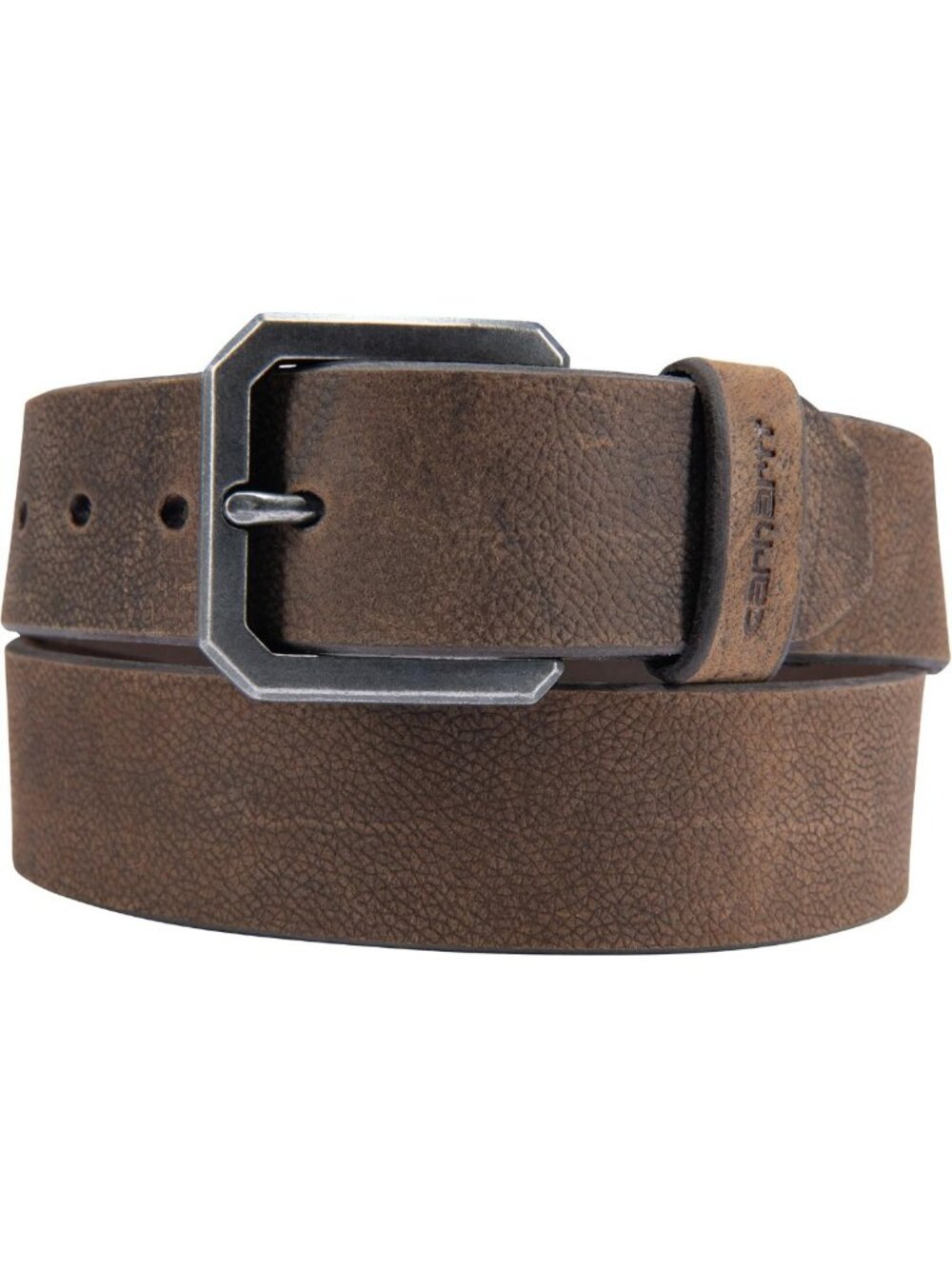 Durable Full Grain Saddle Leather Classic Belt with Rugged Antique Nickel